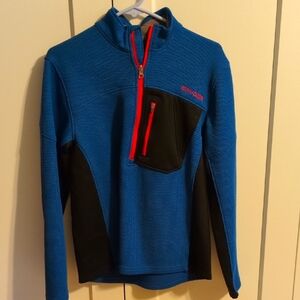 Men's small Spyder Blue &Black Quarter-Zip Pullover
